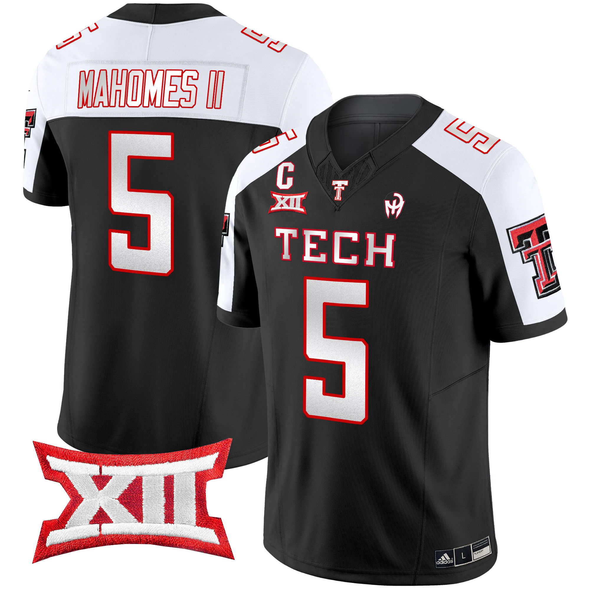 Men Texas Tech Red Raiders #5 Mahomes ii Black 2024 Patrick Mahomes Symbol Vapor Limited NCAA Jersey